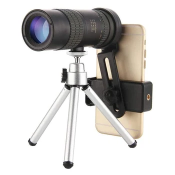 

4K 10-30x30mm Telescope Portable Phone Holder Tripod Watching Bird Telephoto Telescope with BAK4 Prism Lens for Beach Travel
