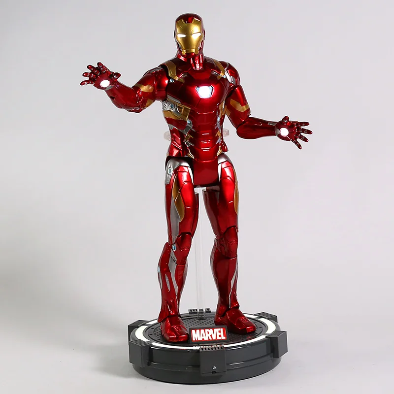 Marvel Капитан Америка, Мстители, война бесконечности, фигурка железного человека, Коллекционная модель игрушки с светодиодный светильник