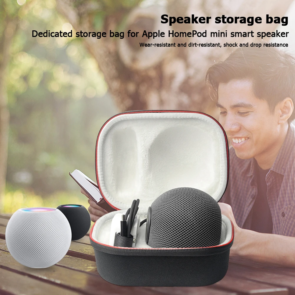 Estuche Duro de almacenamiento portátil, liberación rápida, ligero, protector, altavoz inteligente, bolsa de transporte para Apple HomePod Mini