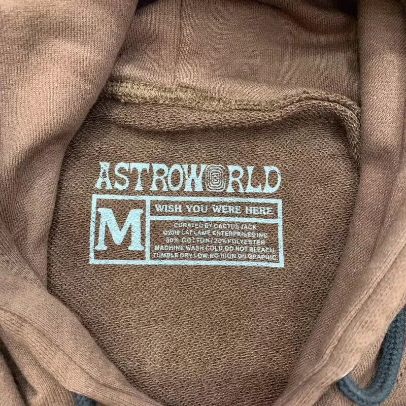 Мужская и Женская толстовка с капюшоном Travis Scott Festival Astroworld черный пуловер в стиле