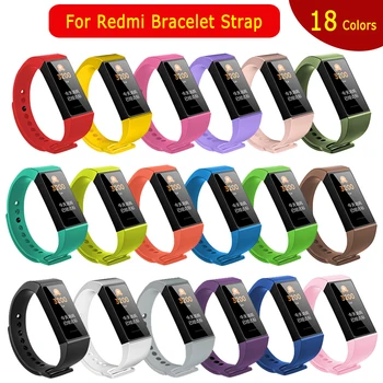 

1pcs Strap For Xiaomi Redmi Band Silicone WristBand Sport Watch Replacement Smart Bracelet Accessories For Xiaomi 18 Colors