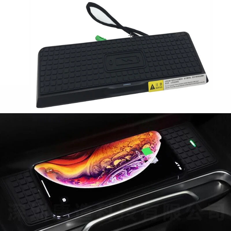 

Car QI wireless charger module fast charging panel charging plate cover for iPhone 8X For BMW 3 4 Series F30 F31 F32 F34 F36
