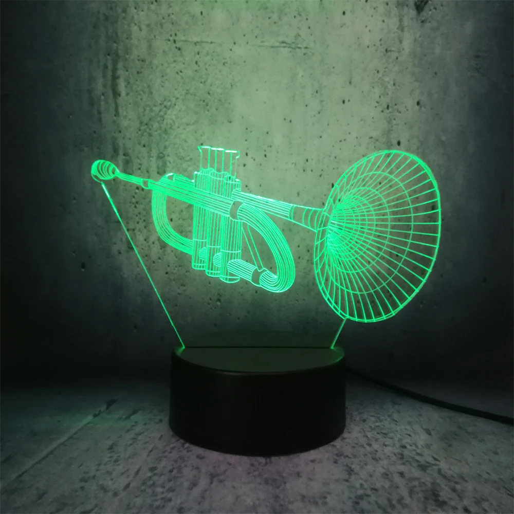 Музыкальный Прохладный светодиодный светильник для саксофона 3D Светодиодная