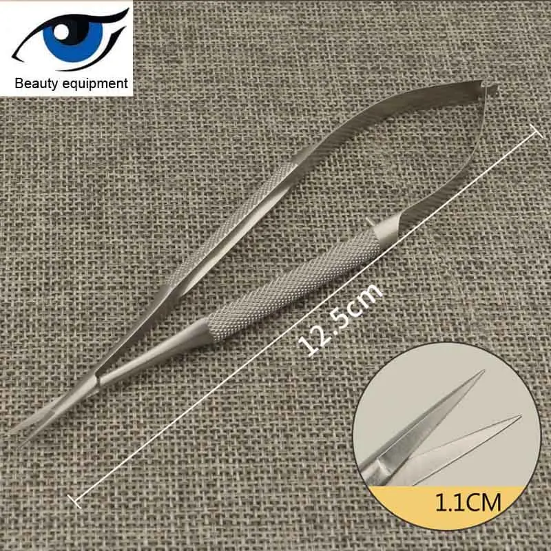 Шлифованный хром Ophthalmology microsurgery round handle ophthalmic scissors corneal scissors suture removal open eye double eyelid surgery sciss - Цвет: Шлифованный хром