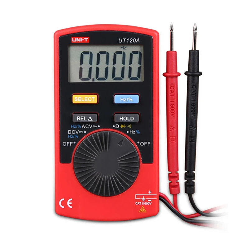 UNI-T UT120A UT120B UT120C Цифровой мультиметр 4000 счетчик дисплей Автоматический диапазон мультитестер DC измерители напряжения Тестеры мультиметр - Цвет: UT120A