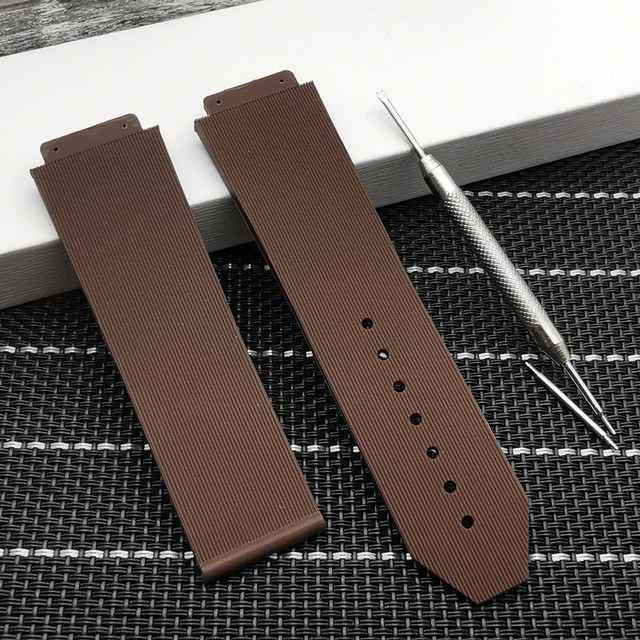 Brand Watch Strap 25*19mm 22mm buckle Belt Male Watch accessorie Silicone Strap For Hublot Men Watchband  band Fusion series