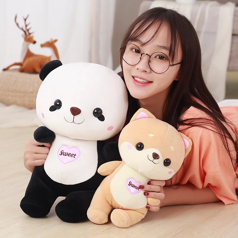 Креативная игрушка животное панда из мультфильма, овца, собака, Кролик Плюшевая Игрушка мягкая хлопковая детская игрушка-кукла рождественский подарок h0558