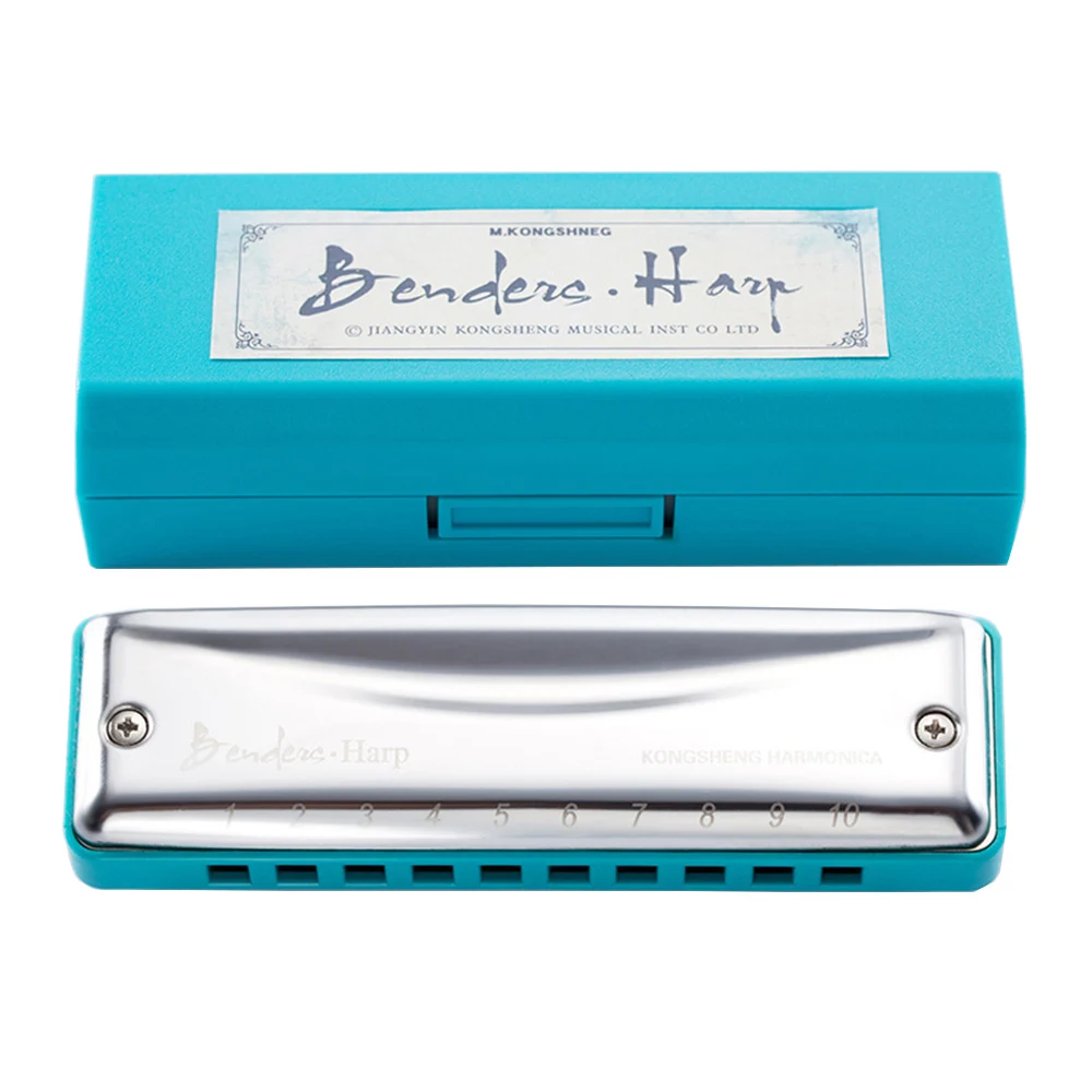 10 Holes Diatonic Harmonica 20 Tone Blues Harp Key of C D E F Bb Mouth Organ Musical Instruments Benders diatonic harmonica mouth harp
