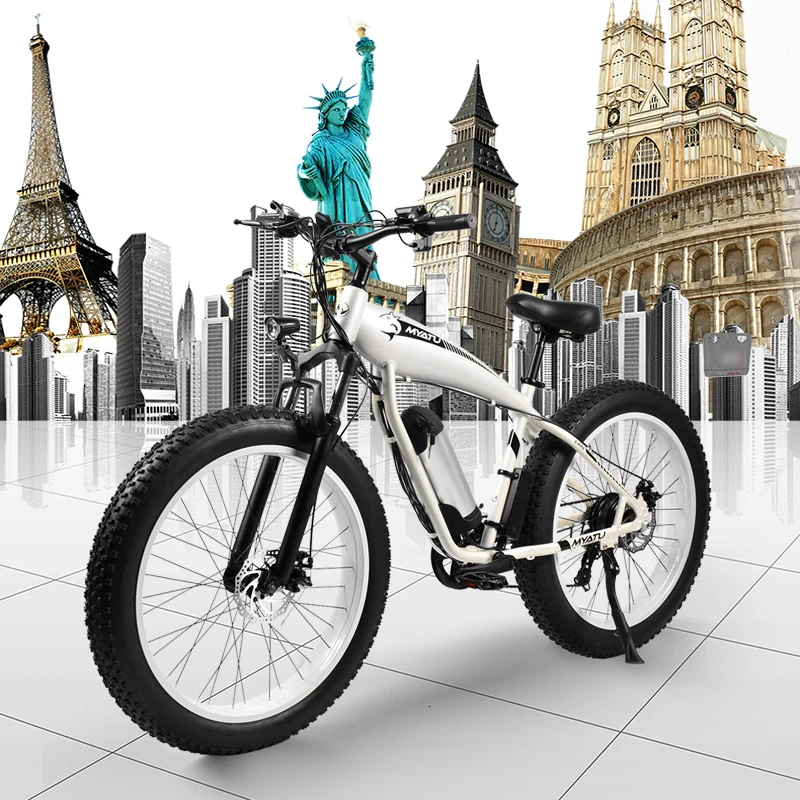 MYATUOff-road beach snowmobile 4.0 super wide tires electric mountain bike speed adult male and female students bicycle