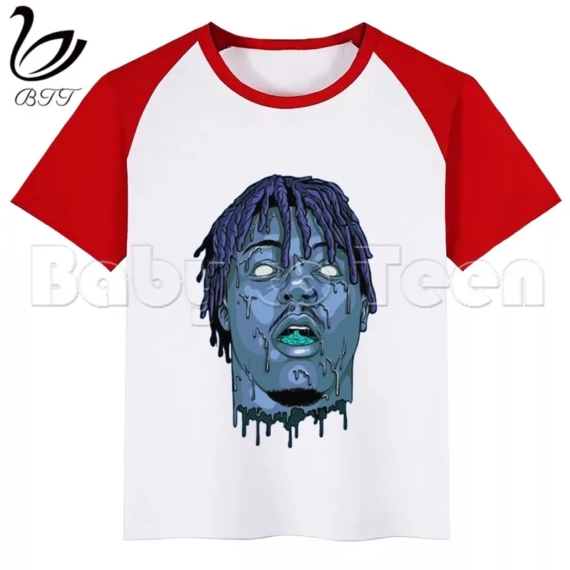 Juice Wrld/Новинка; детская летняя повседневная футболка для мальчиков и девочек; детская одежда с принтом; топы; милая детская футболка с короткими рукавами