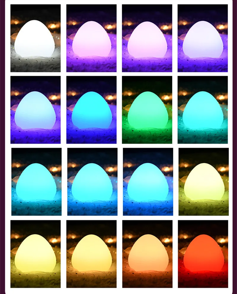 Luci notturne a LED con telecomando, lampada da tavolo a LED creativa per camera da letto, soggiorno, luce d'atmosfera ricaricabile tramite USB, lampada da scrivania a LED RGB_voghion.com