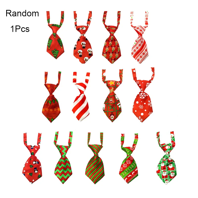 1Pcs 10Pcs/Set Pet Christmas Bowknot Headdress Dog Hair Bows With Rubber Bands Dogs Accessories Pet Products Accesorios Para Perro - Цвет: 1Pcs