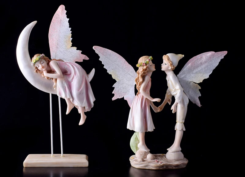 Miniature Fairy Garden Decoration Fly Kiss Flower fairy 