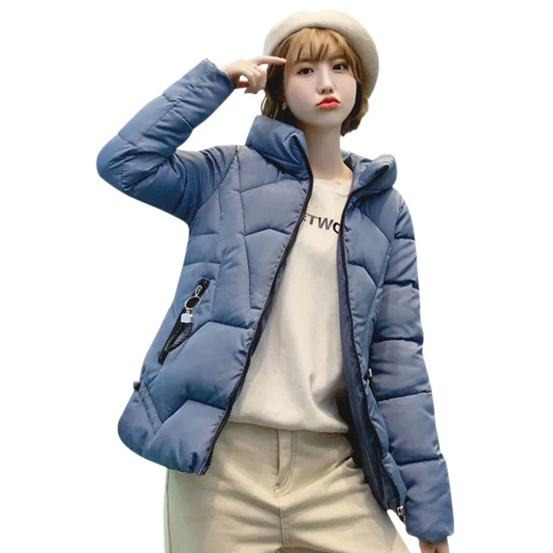 Осенне-зимняя куртка с длинными рукавами, женская теплая пуховая куртка с капюшоном, женские тонкие пуховые пальто, Новинка