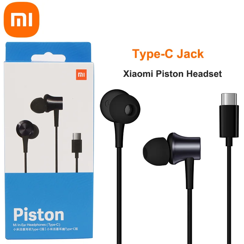 100% оригинальные наушники Xiaomi Piston с разъемом Type-c наушники-вкладыши Mi проводные