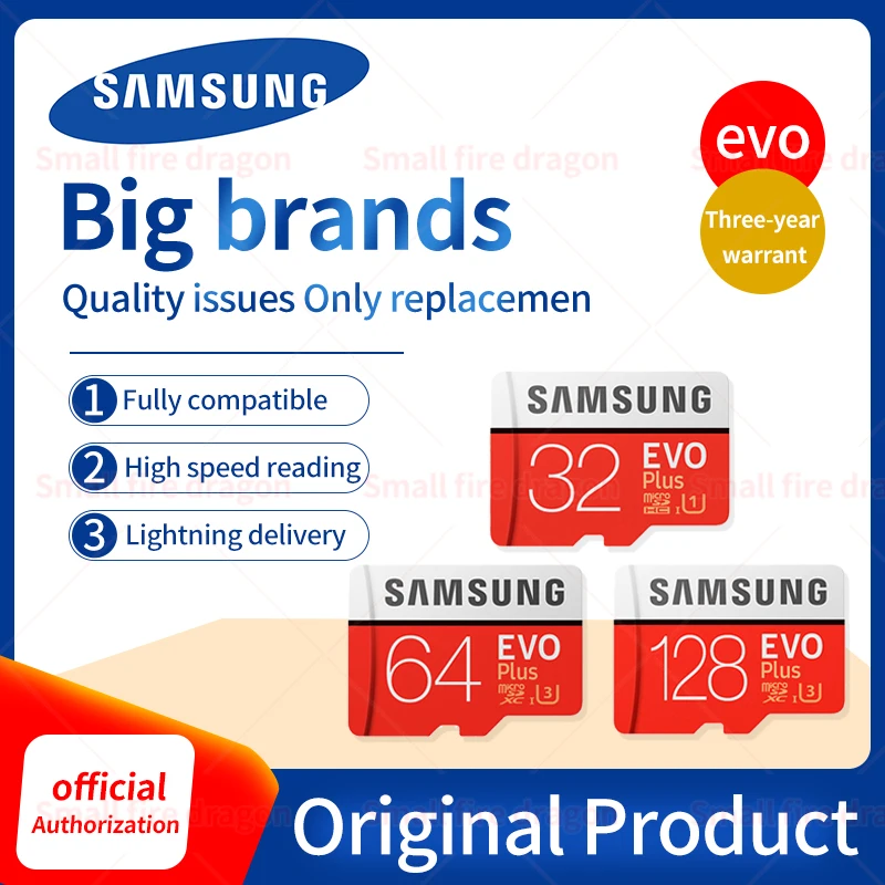 Карта Micro SD SAMSUNG Grade EVO+ класс 10 карта памяти SDHC SDXC UHS TFна 32/64/128 ГБ Trans Flash|Карты памяти|