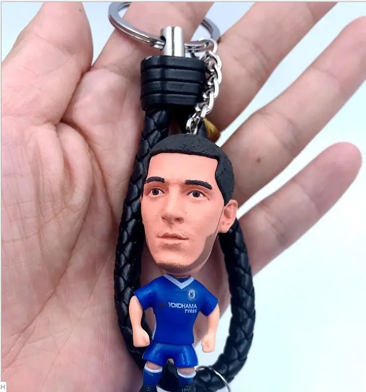 Брелок для автомобиля футбольный клуб Реал Мадрид C Рональд марбель Месси Азар кукла Салах Ливерпуль кулон аксессуары для автомобильных ключей