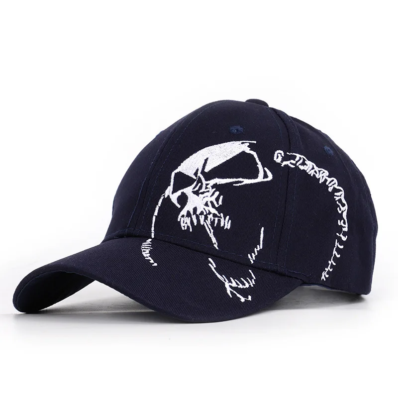 Baseball Cap Skull Embroidery Personality Couple Outdoor Sports Driver Sun Hat Punk Style | Аксессуары для одежды