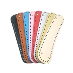 Fashion Oval Long Bottom for Knitted Bag PU leather Replacement Bag Accessories Handmade Bottom DIY Crochet Bag Bottom 32cm*7cm