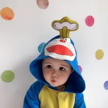 Детский комбинезон с капюшоном для мальчиков и девочек, милые комбинезоны для новорожденных