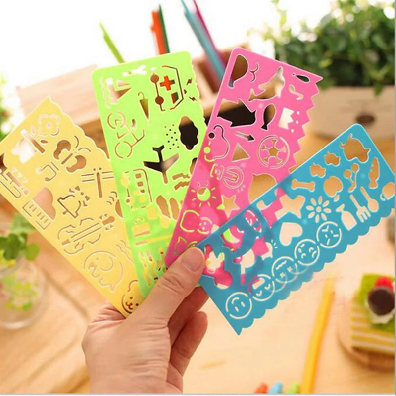 

stencil ,different shap children's quick drawing ruler drawing template ruler drawing ruler stationery student learning supplies