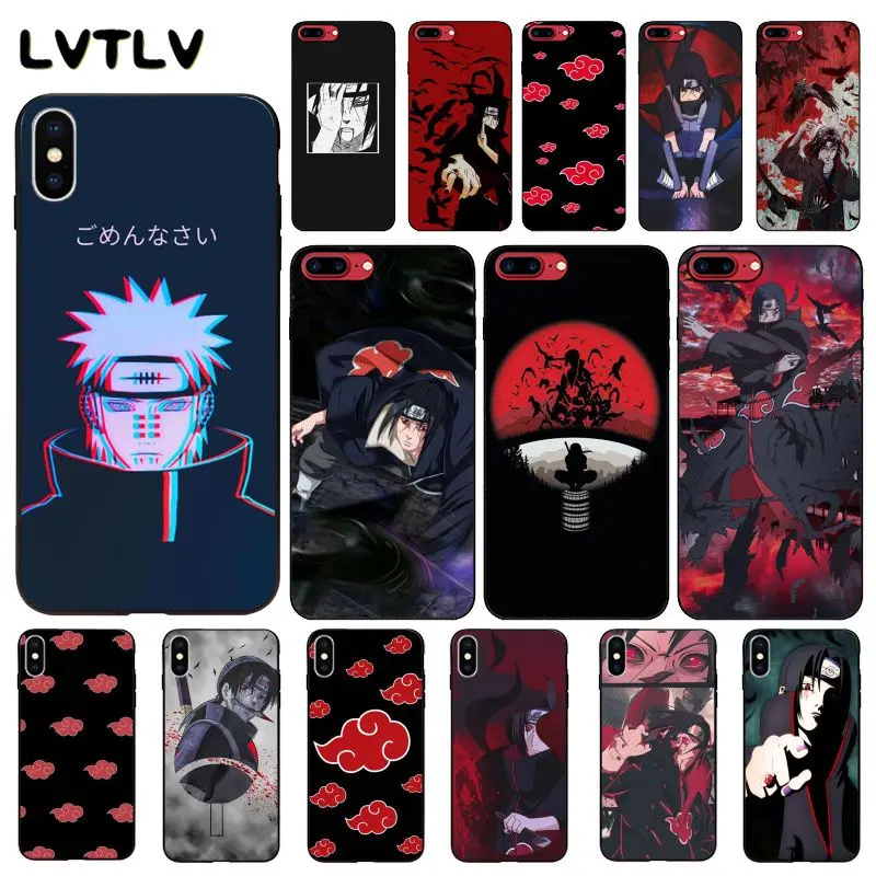 

LVTLV Anime Naruto Itachi DIY Printing Drawing Phone Case cover Shell for iPhone 11 pro XS MAX 8 7 6 6S Plus X 5 5S SE XR case