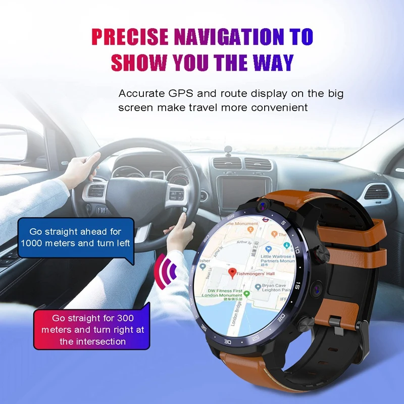 US $174.68 LEM12 332G Large Sn Dual Camera GPS Positioning WIFI4G Smart Watch