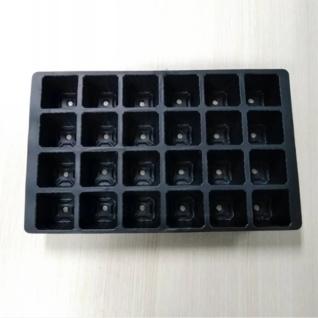 24 Cells Plastic Seed Starter Pots Seed Germination Tray Garden Supplies 24 Cells Plastic Seed Starter Pots Seed Germination Tray Garden Supplies