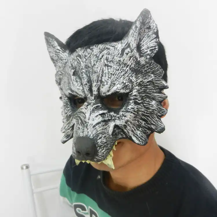 masquerade masquerade animal mask halloween silver pu terrorist