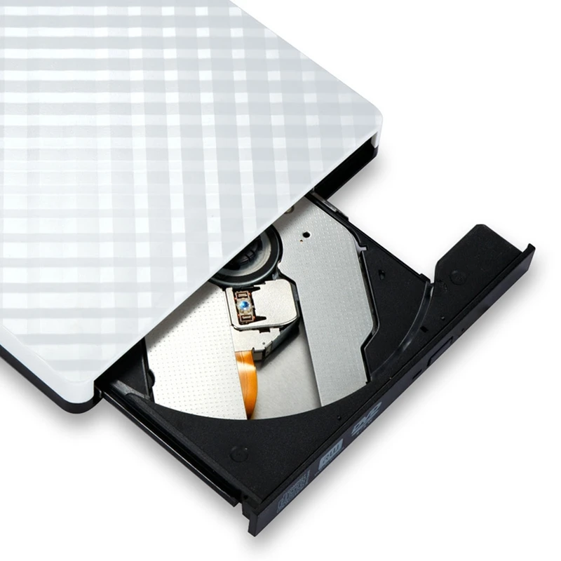 Тонкий DVD горелка usb3.0 гофрированный Внешний привод Белый