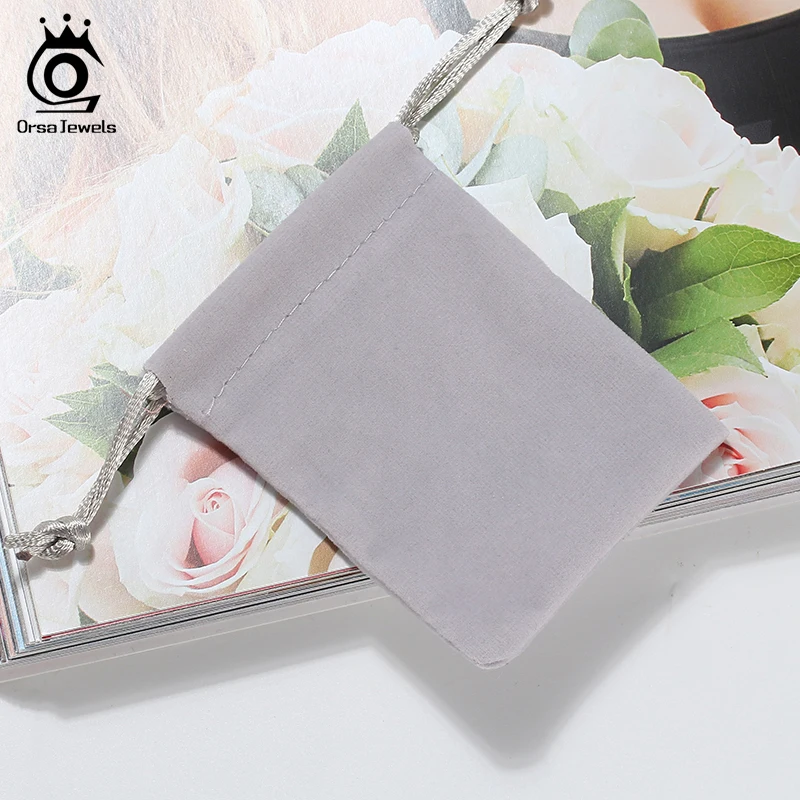 ORSA JEWELS кольцо 10 шт. 7*9 см Желтые Бархатные Мешочки затягивающий шнурок конфетная