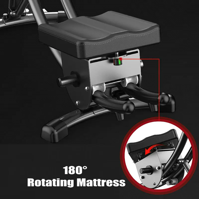 US $249.84 Thicken Steel Frame Black Abdominal Device with Intelligent Counting Sturdy Abdominal Fitness Machine Load 550LBS with Free Mat