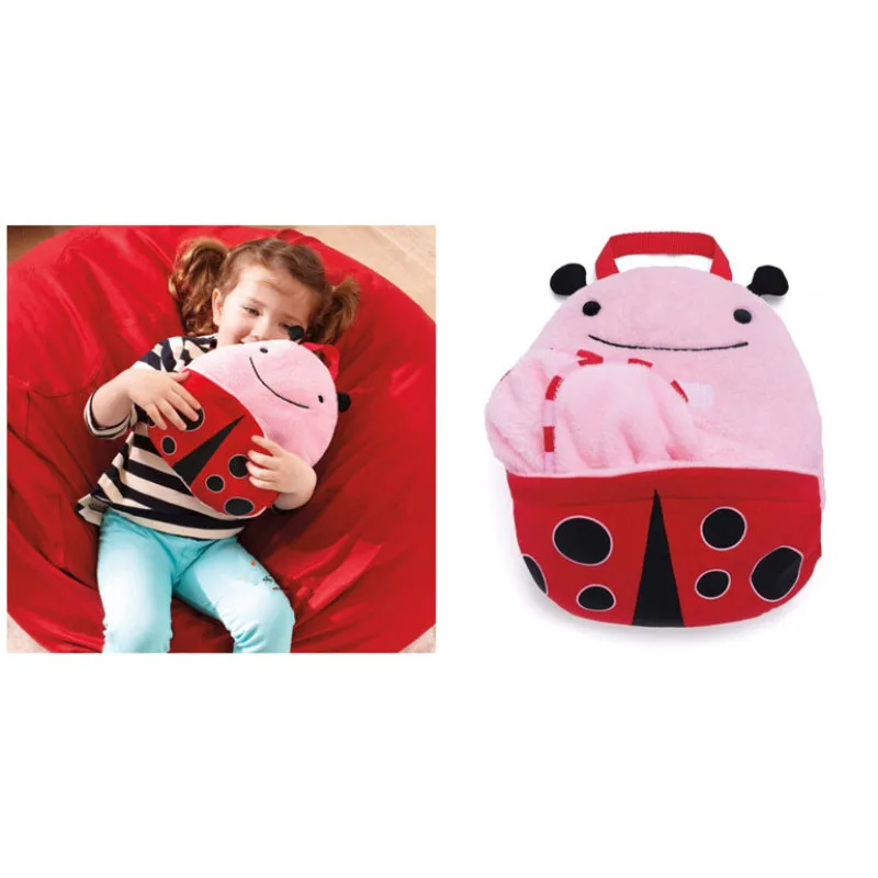 Coral Velvet Beetle Фланелевый теплый банный халат с капюшоном для маленьких мальчиков и девочек; одежда для сна с героями мультфильмов; пижамы; одежда для сна; халат; детская одежда с фламинго - Цвет: Coral Velvet Beetle