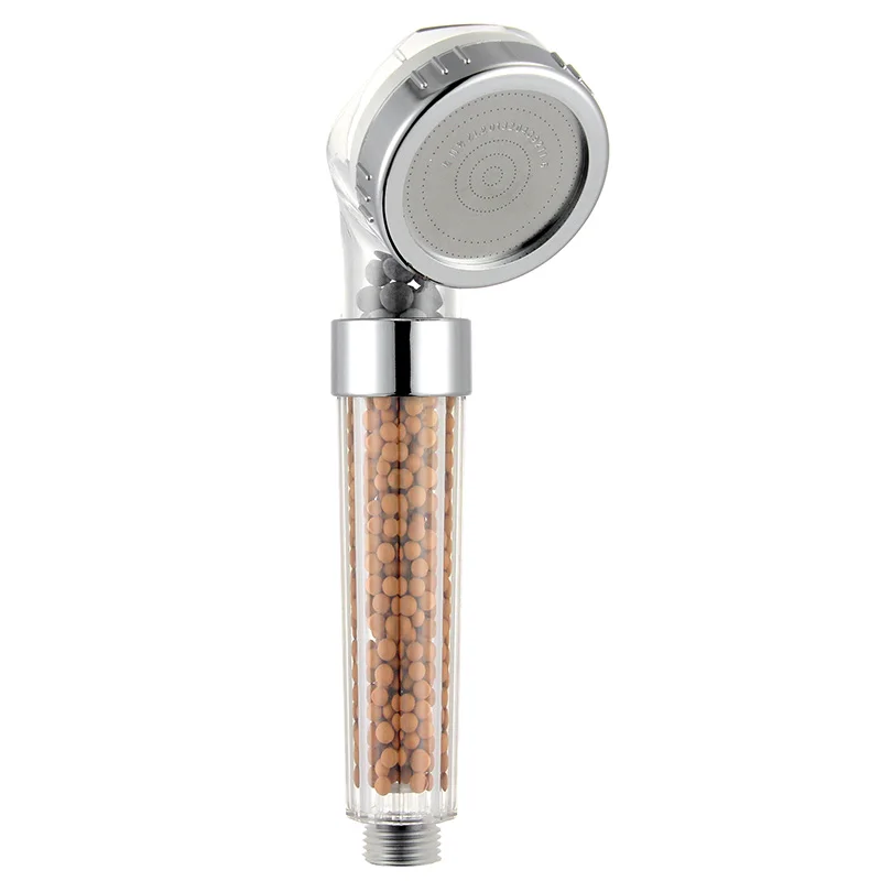 transparent shower ZhangJi голубой массаж высокого давления насадка для душа Спа Анионный фильтр шарики экономии воды Ванная комната здоровый насадка для душа с эффектом сопла - Цвет: transparent shower