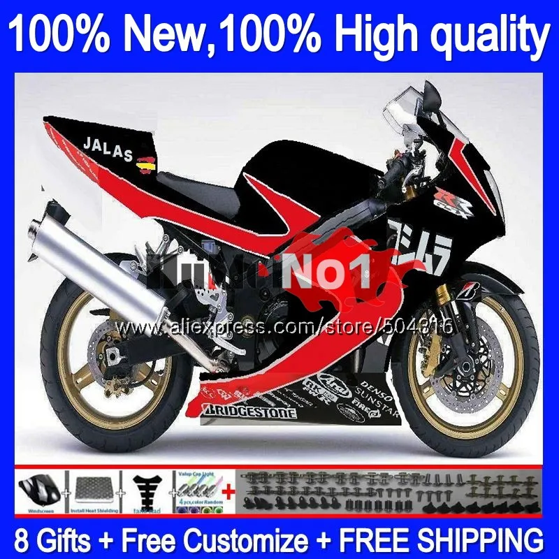 Корпус для SUZUKI GSXR600 GSX R600 K4 GSX-R600 2004 2005 15MC. 81 красного и черного цвета GSXR-750 GSXR 750 600 CC 04 05 GSXR750 04 05 обтекатель - Цвет: No. 1