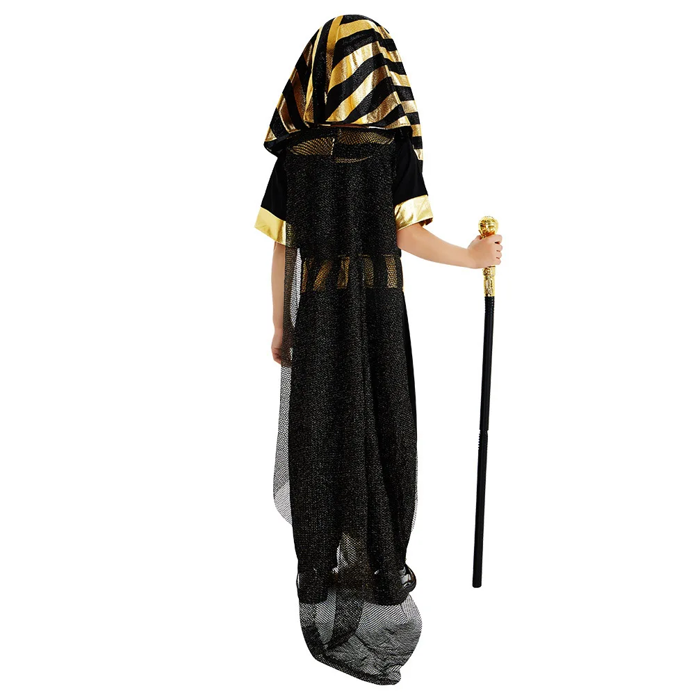 Kids Halloween Cosplay Costumes Ancient Egypt Egyptian Pharaoh Cleopatra Dress Cosplay Prince Princess Fancy Carnival Party - Image 5