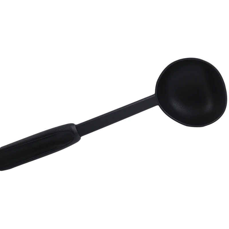 1pc High Quality Kitchen Soup Spoon Cookware Ladle Plastic Spoon Black Color Cooking Ladle For Serving Soup Utensil Tools