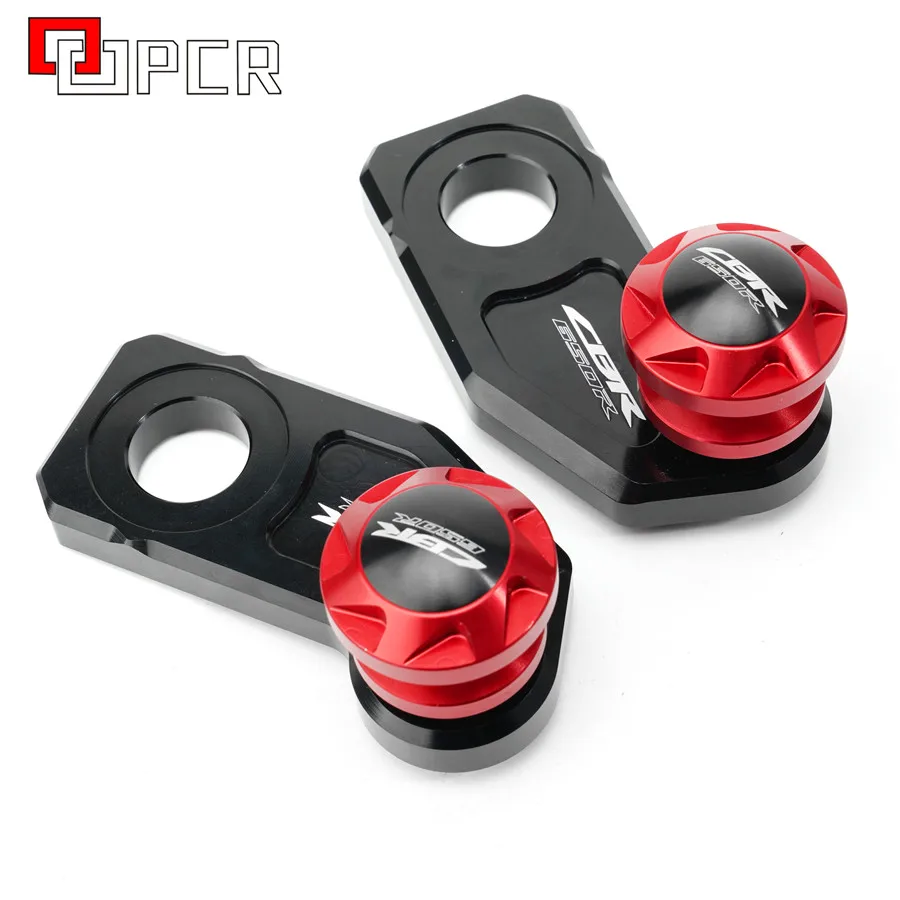 CBR650R logo red С логотипом CB 650R/CBR 650R мотоциклетные цепи регулировочный кронштейн блок маятник Катушки слайдер для Honda cb650r cbr650r - Цвет: CBR650R logo red