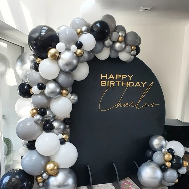 Aro de globos para hombre  Simple birthday decorations, Birthday  decorations for men, 40th birthday party decorations