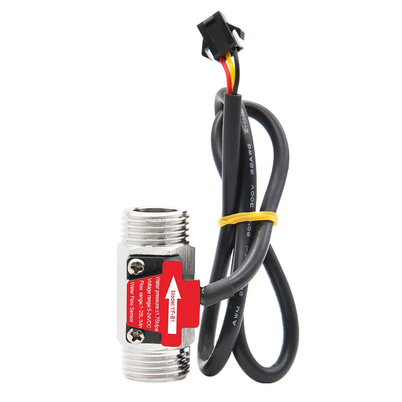 1/2" 3/4" 1" 1-1/2" 2" Water Flow Sensor 1.75MPa Hall Sensor Turbine Flowmeter DC5~18V Measure Flow Medium