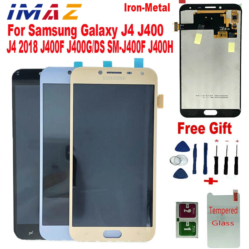 

IMAZ Iron Metal J4 Lcd For Samsung Galaxy J4 2018 J400 J400F J400H J400M J400G Display Touch Screen Digitizer Replacement parts