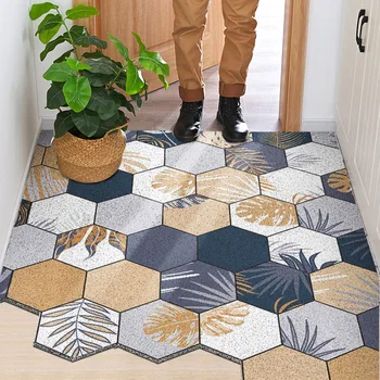 

christmas rug Doormat Carpet Silk Loop Hallway Entrance PVC Foot Door Mat Stain Resistant Remove Mud Home Indoor Mat Carpet