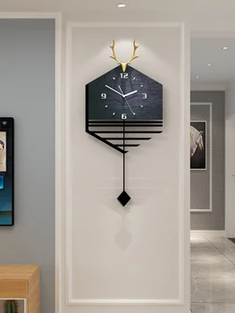 

Nordic Luxury Pendulum Wall Clock Bedroom Large Modern Design stylish Wall Clocks Decorative living room Wall Watches II50BGZ