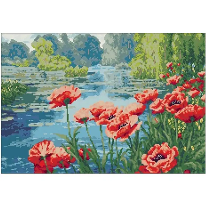 

Summer colors patterns Counted Cross Stitch 11CT 14CT 18CT DIY wholesale Cross Stitch Kits Embroidery Needlework Sets home decor
