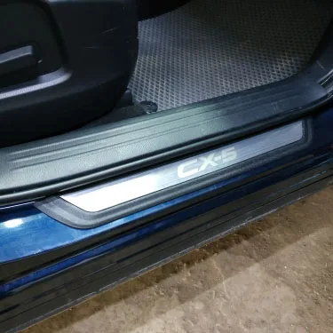 

For For Mazda CX-5 Cx5 2013-2019 car styling Stainless Steel LED Door Sill Scuff Plates Car Door Sill Protector