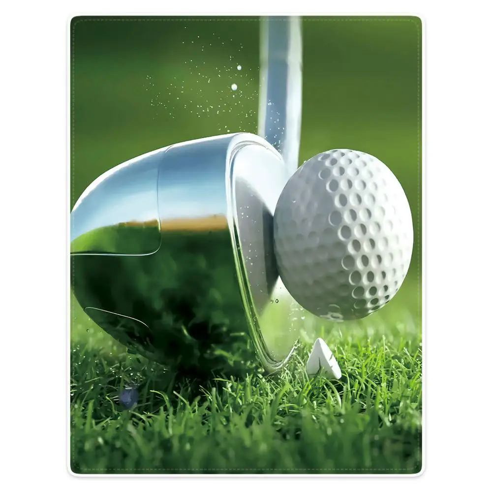 

Blanket Comfort Warmth Soft Plush Throw Green Meadow Golf