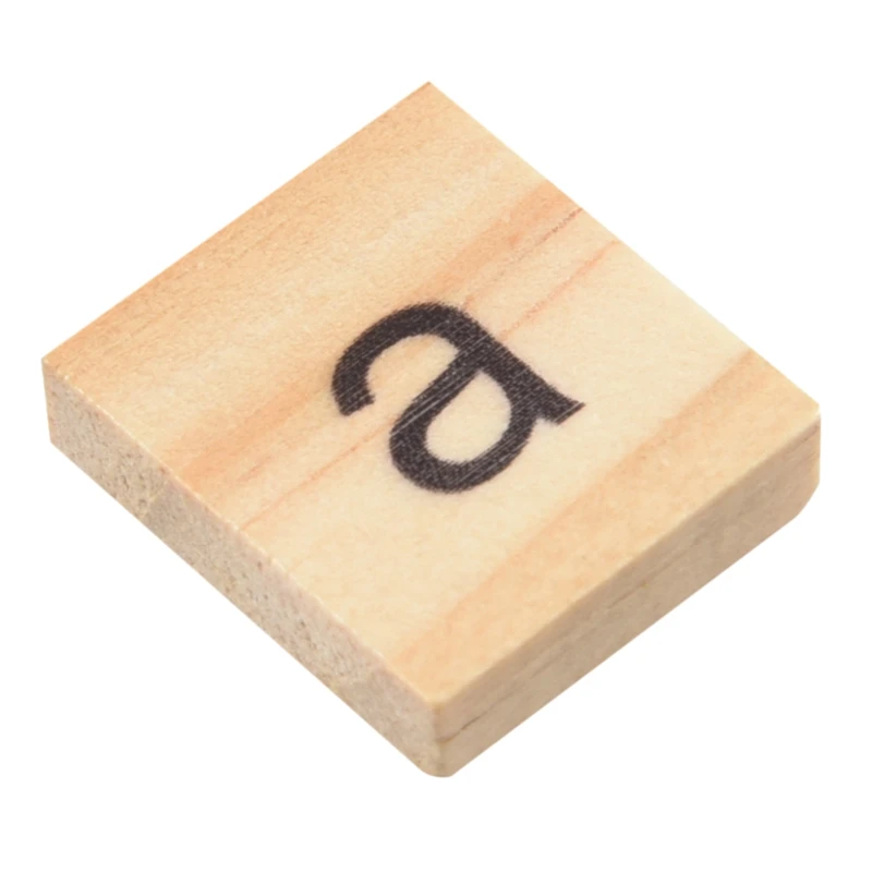 200X деревянный скрэббл плитки буквы Алфавит Scrabbles количество ремесел английские слова строчные смешанные