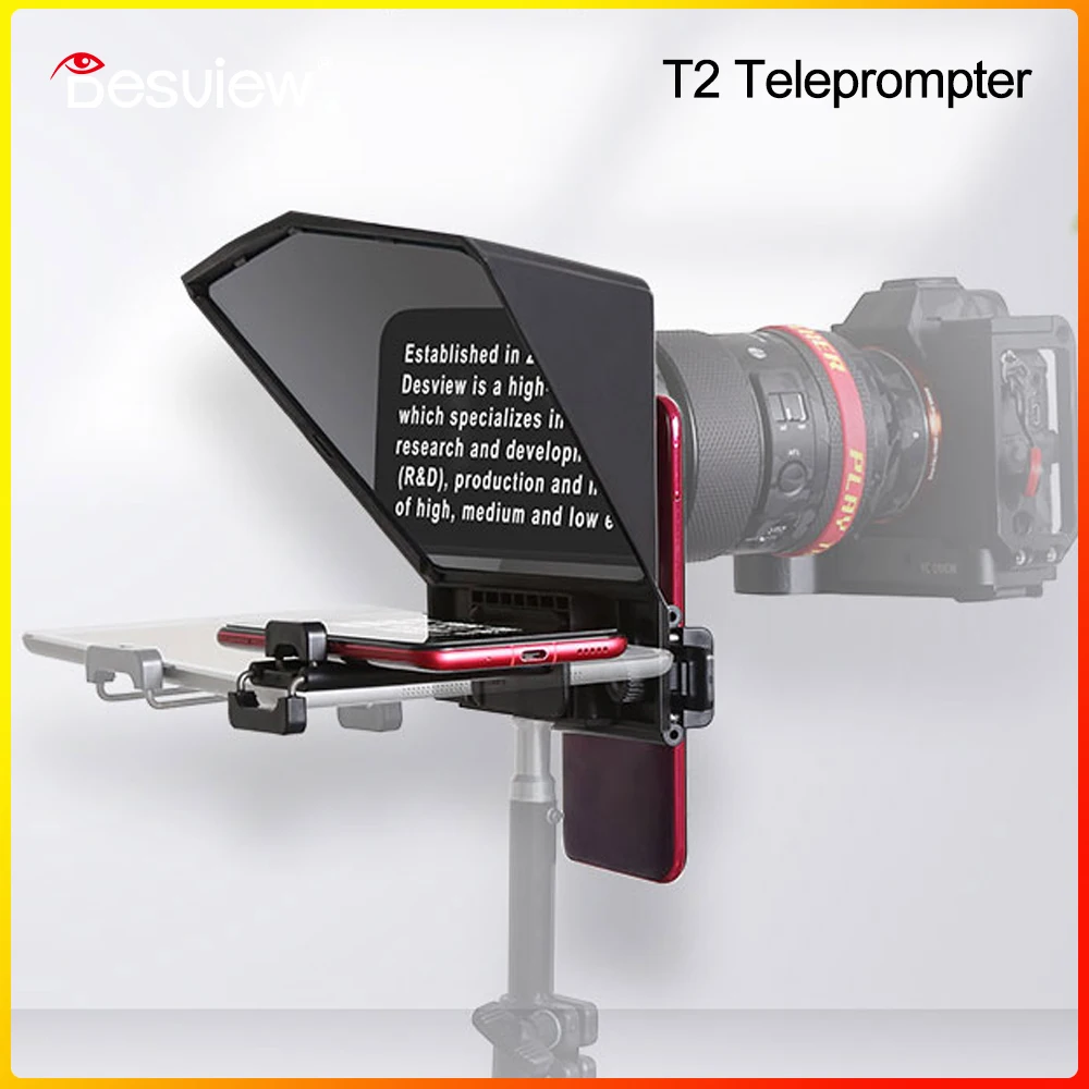 Bestview T2 Teleprompter for 8 inch Tablet iPad Phone Prompter Interview Speech DSLR Reader