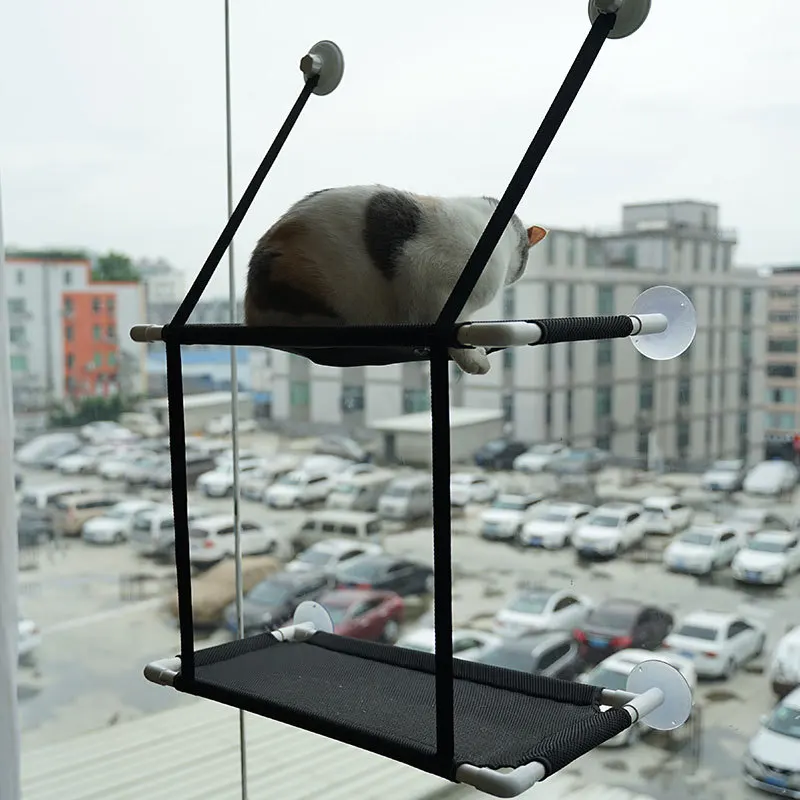 Кошка Балконный гамак подшипник 20 кг кошка солнечное сиденье ПЭТ водонепроницаемая ткань Лежанка для кошки кошачья лазания спальный матрас однослойный двойной