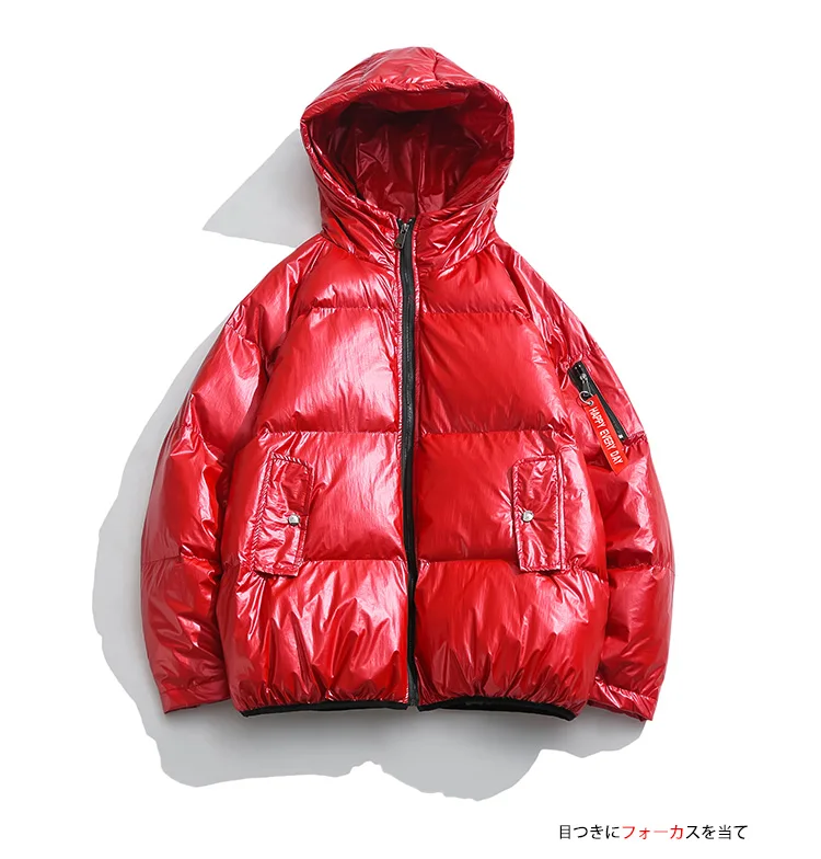 Liketkit, зимние куртки для мужчин,, однотонный яркий цвет, Harajuku, Толстая куртка, парка, мужской японский стиль, свободная уличная одежда, 5XL
